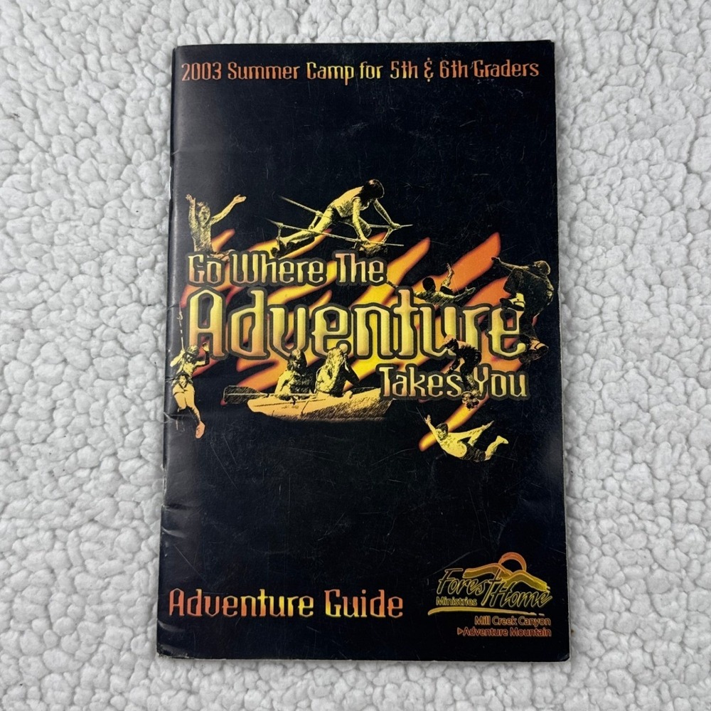 Vintage 2003 Forest Home Ministries Adventure‎ Guide Summer Camp Manual Booklet